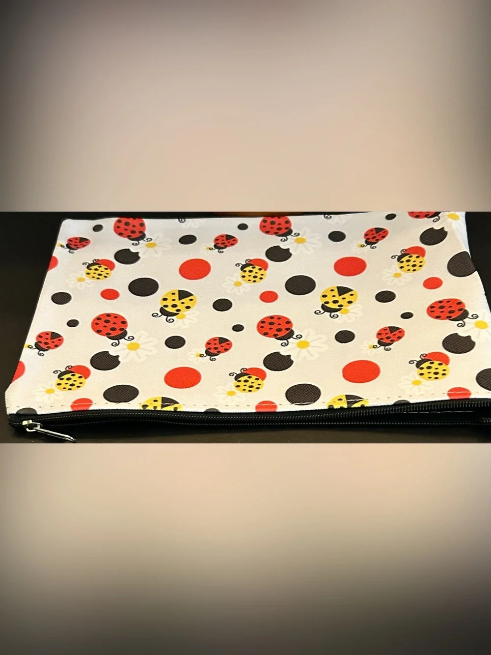 Assorted Ladybug 🐞 Print Cosmetic Case Pouch with Zipper Closure New